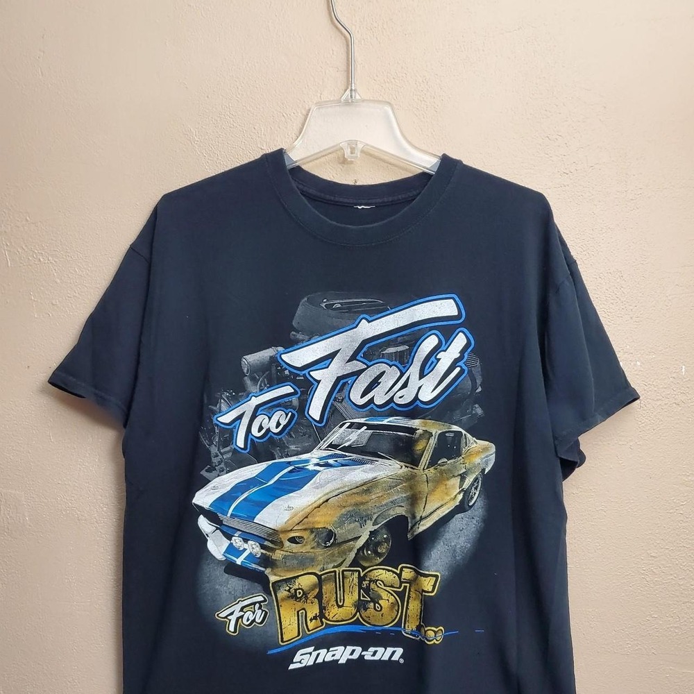 Snap-on Too Fast For Rust black t-shirt